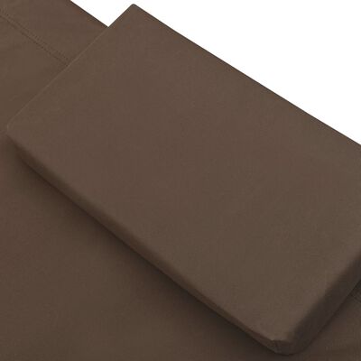 vidaXL Outdoor Lounge Bed with Canopy & Pillow Brown