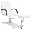 vidaXL Salon Beauty Chair | White and black | Faux leather, iron | Medium