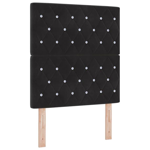 vidaXL Headboard with Headboard Black 80 cm Faux Leather