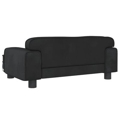 vidaXL Dog Bed Black 70x45x30 cm Velvet