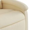 vidaXL Massage Recliner Chair Cream Fabric