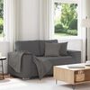 vidaXL Loveseat Sofa Dark Grey 160x77x82 cm Corduroy Fabric