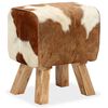 vidaXL Stool Genuine Goat Leather 40x30x45 cm