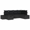 vidaXL Sofa Set with Cushion 6 pcs Poly Rattan