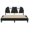 vidaXL Bed Frame "Viana" with LED without Mattress Black and White 137x190 cm