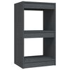 vidaXL Book Cabinet | Grey | Solid Pinewood | Medium | Book Cabinet