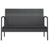 vidaXL 8 Piece Garden Lounge Set with Cushions Poly Rattan Black