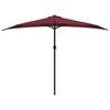 vidaXL Balcony Parasol with Aluminium Pole Bordeaux Red 300x155x223 cm Half