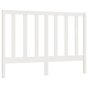 vidaXL Bed Headboard | White | Solid pine wood | Medium | Decorative Inlays
