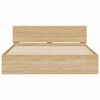 vidaXL Bed Frame with LED without Mattress Sonoma Oak 150x200 cm King Size