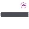 vidaXL Lawn Edging 50 pcs 15 x 103 cm Steel Anthracite
