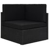 vidaXL 10 Piece Garden Lounge Set Poly Rattan Black