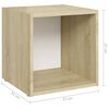 vidaXL 3 Piece TV Cabinet Set White and Sonoma Oak Engineered Wood