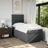 vidaXL Box Spring Bed with Mattress Dark Grey King Single Fabric