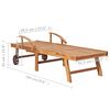 vidaXL Sun Loungers 2 pcs with Taupe Cushion Solid Teak Wood
