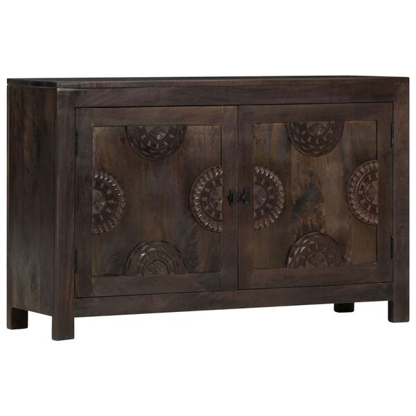 vidaXL Sideboard with Carved Design 110x35x70 cm Solid Mango Wood