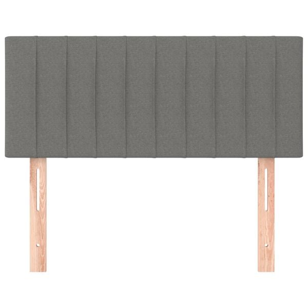 vidaXL Headboard Dark Grey 100x5x78/88 cm Fabric