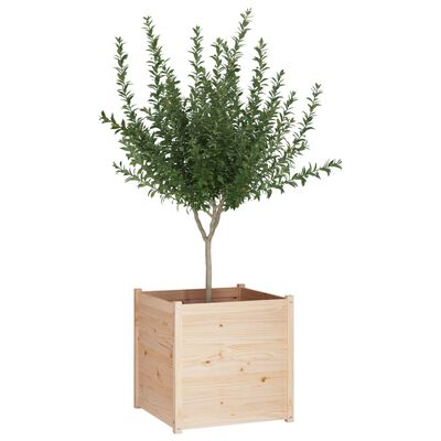 vidaXL Garden Planter 70x70x70 cm Solid Pinewood