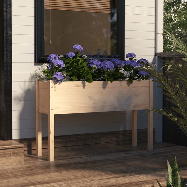 vidaXL Garden Planter 110x31x70 cm Solid Pinewood
