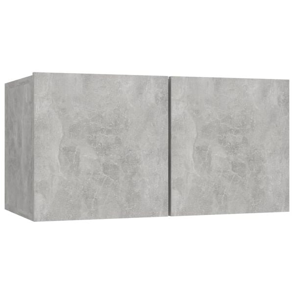 vidaXL 4 Piece TV Cabinet Set Concrete Grey Engineered Wood
