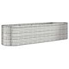 vidaXL Garden Raised Bed Galvanised Steel 296x80x68 cm Silver