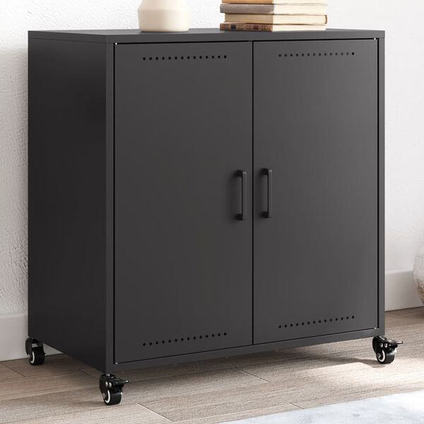 vidaXL Sideboard Black 68x39x72 cm Steel