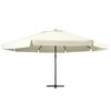 vidaXL Garden Parasol with Aluminium Pole 600 cm Sand White