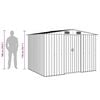 vidaXL Garden Storage Shed Anthracite Steel 257x205x178 cm