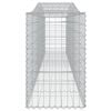 vidaXL Arched Gabion Baskets 2 pcs 400x50x80/100 cm Galvanised Iron