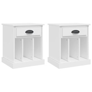 vidaXL Bedside Cabinets 2 pcs White 43x36x50 cm