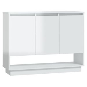 vidaXL Sideboard High Gloss White 97x31x75 cm Engineered Wood
