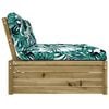 vidaXL Middle Sofa 120x80 cm Impregnated Wood Pine