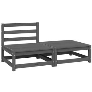 vidaXL Garden Lounge Set | Grey | Solid pinewood | Medium | Modular