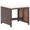 vidaXL 17 Piece Outdoor Dining Set with Cushions Poly Rattan Brown