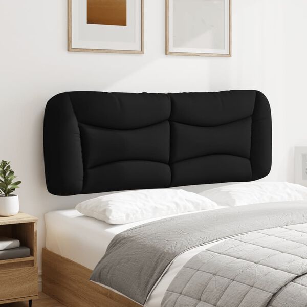 vidaXL Headboard Cushion "Hvar" Black 137 cm Double Fabric
