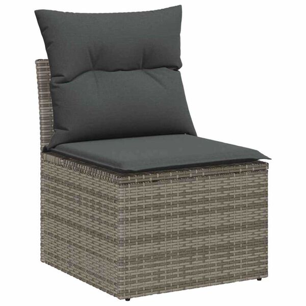 vidaXL Garden Sofa Set 5 pcs Grey