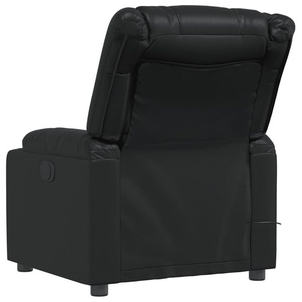 vidaXL Massage Recliner Chair Black Faux Leather