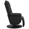 vidaXL Recliner Chair with Footrest Black Faux Leather