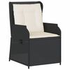 vidaXL 5 Piece Garden Lounge Set with Cushions Black Poly Rattan