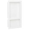 vidaXL Shower Niche with 2 Compartments High Gloss White 41x69x9 cm