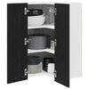 vidaXL Hanging Cabinet Black Oak and White 57 x 57 x 80 cm