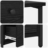 vidaXL Bedside Cabinet Black oak 30 x 60 x 60 cm Engineered wood