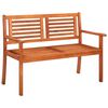 vidaXL 2-Seater Garden Bench with Cushion 120 cm Solid Eucalyptus Wood