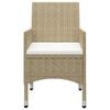 vidaXL 5 Piece Garden Dining Set Beige