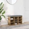 vidaXL Shoe Bench Artisan Oak 82x32x50 cm Engineered Wood
