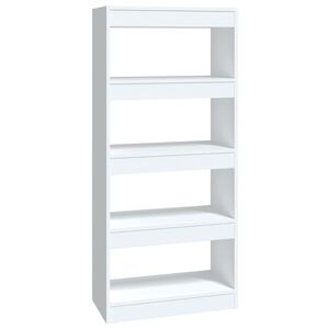 vidaXL Book Cabinet/Room Divider High Gloss White 60x30x135 cm Engineered Wood