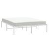 vidaXL Metal Bed Frame without Mattress White 150x200cm