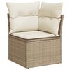 vidaXL 14 Piece Garden Sofa Set with Cushions Beige Poly Rattan
