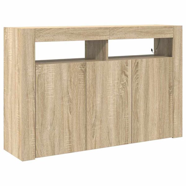 vidaXL Sideboard Sonoma Oak 116 x 30 x 75 cm Engineered Wood