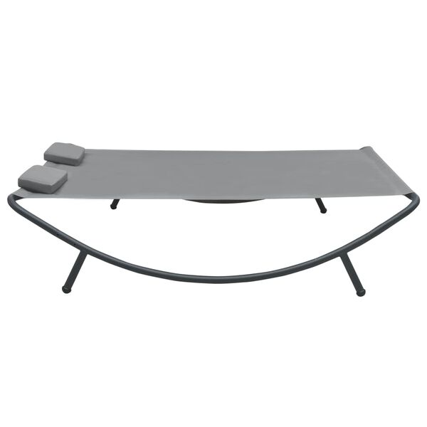 vidaXL Outdoor Lounge Bed Fabric Anthracite